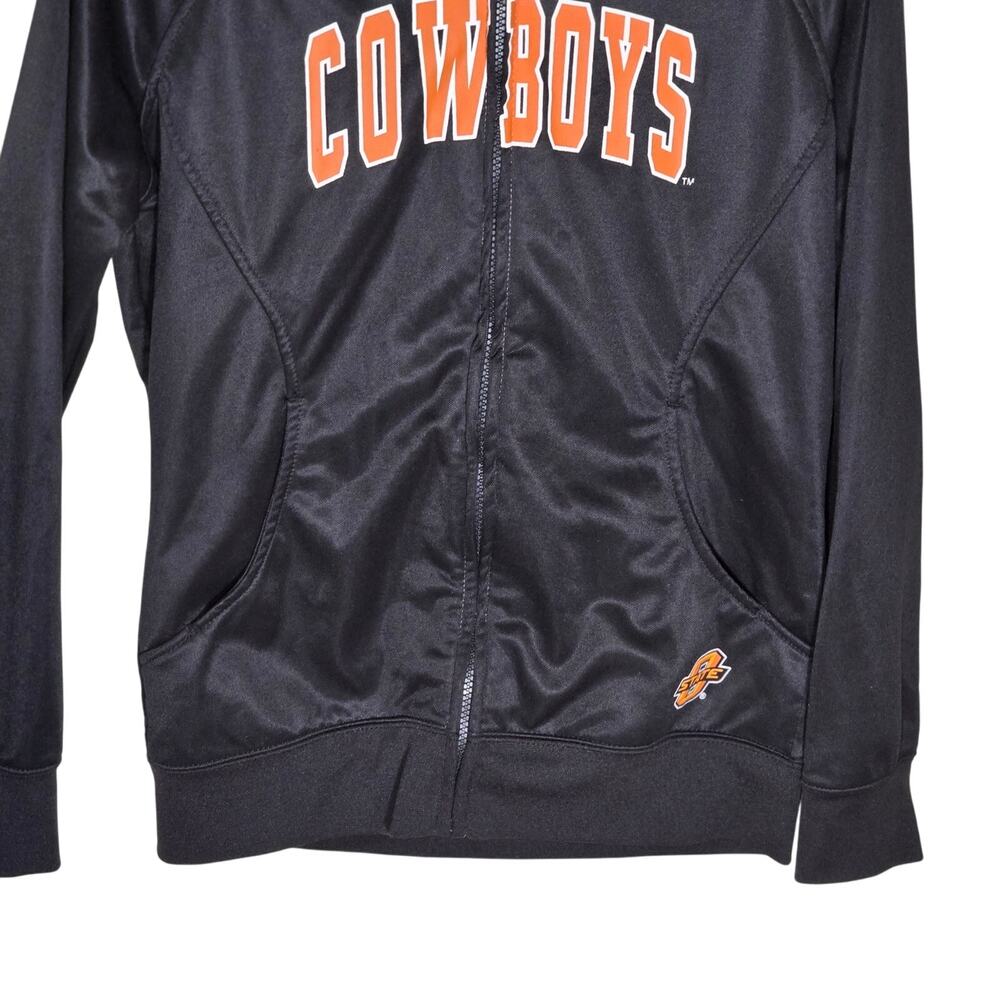 Vintage Stadium OSU Oklahoma State Cowboys Full Zip Jacket Black NCAA Football M - Picture 3 of 8